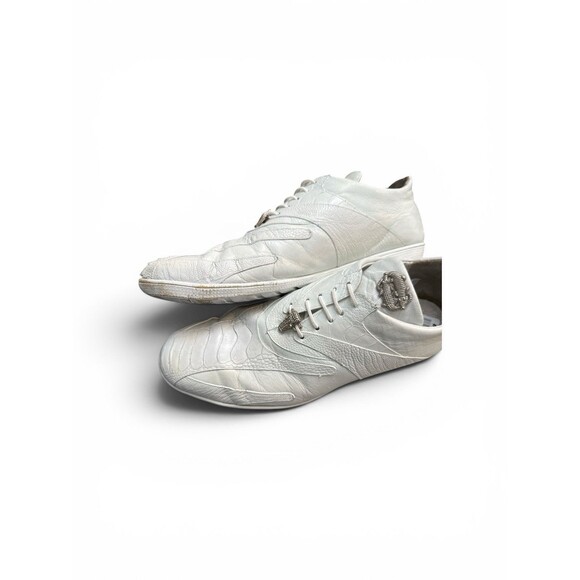 Belvedere Shoe Bene Ostrich and Soft Calf Sneakers White 2010 Men’s Size 12 main image 5